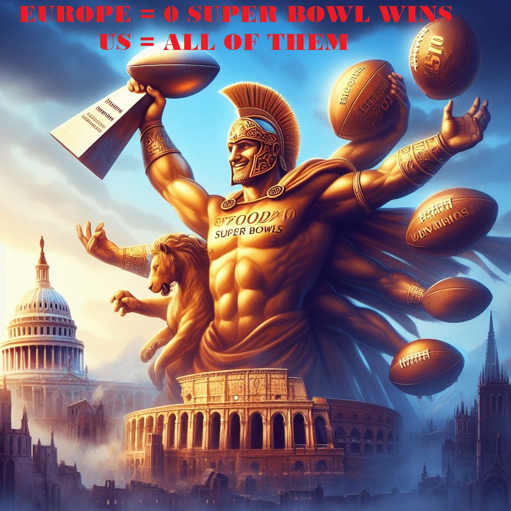 Roman Super Bowl Statue